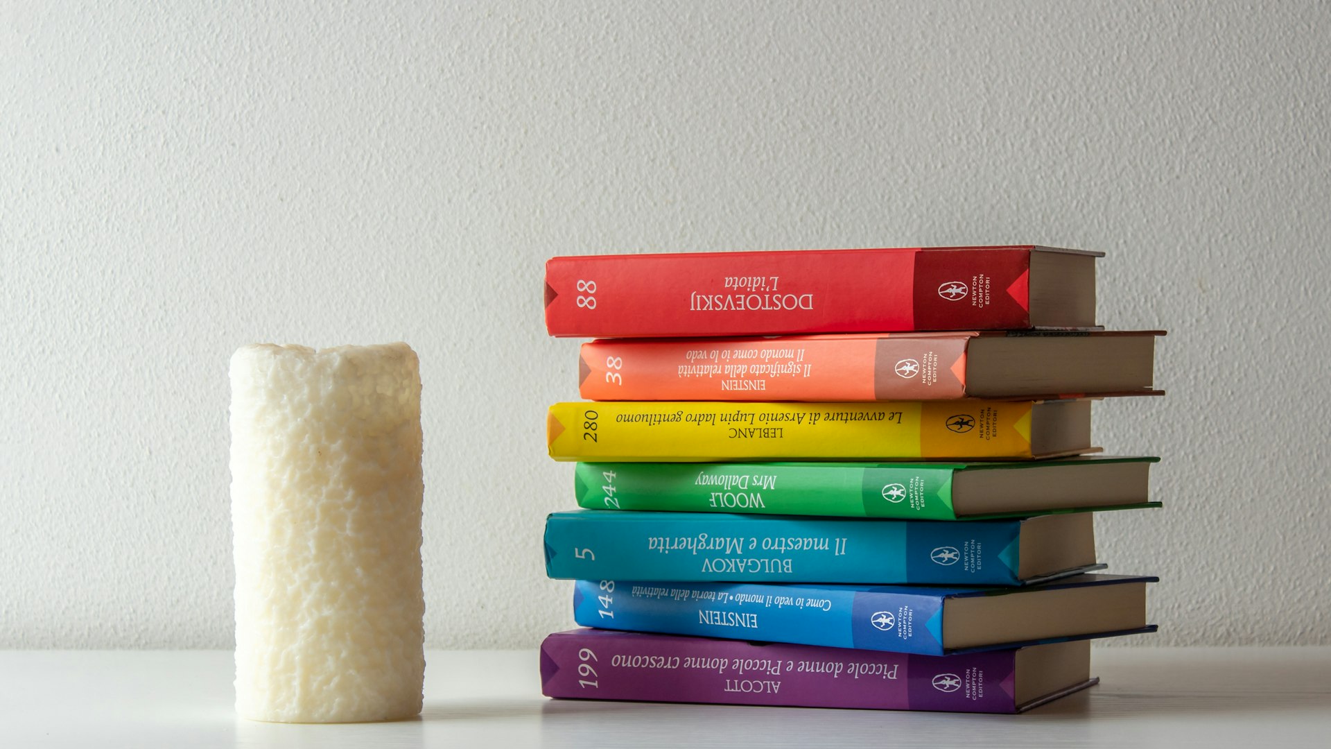 a stack of books